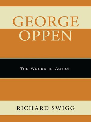 cover image of George Oppen